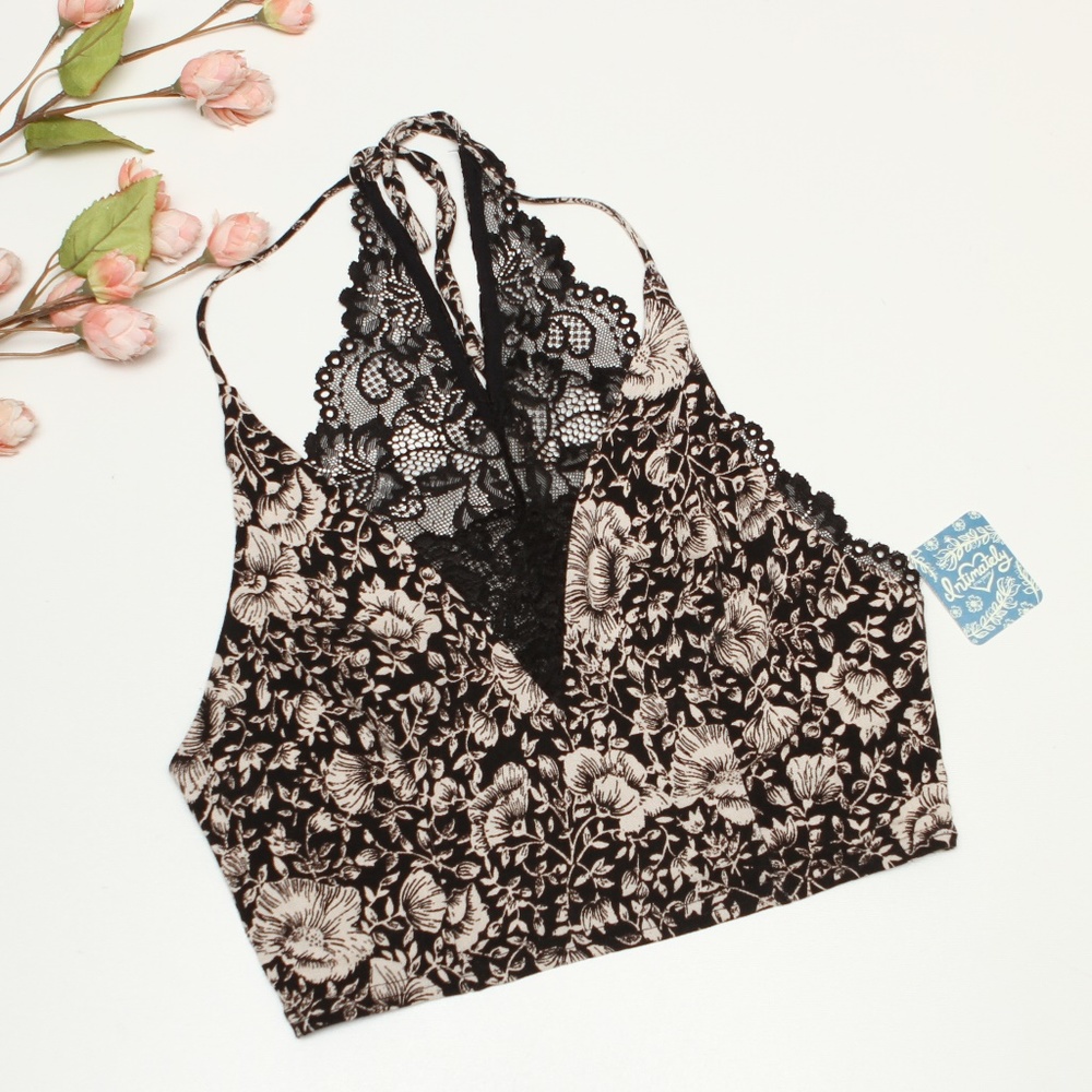 NWT Free People Century Lace Contrast Brami Sz S